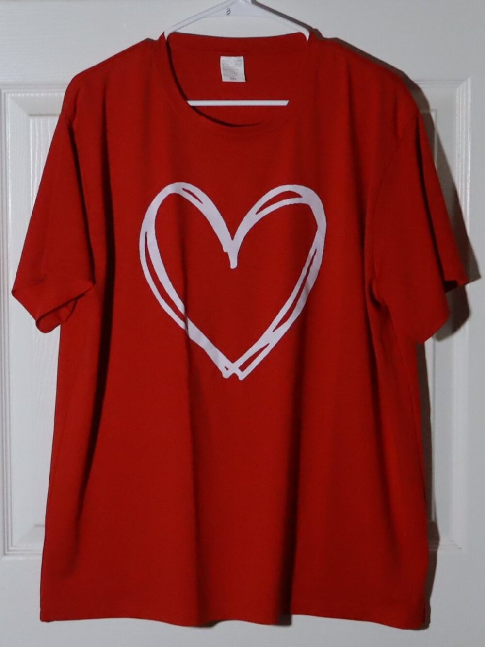 NWOT Red Tshirt with Heart Design - Sz 3XL